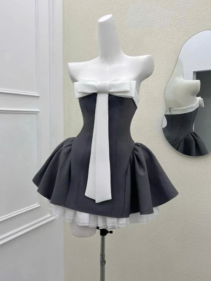 Luna Coquette Bow Mini Dress