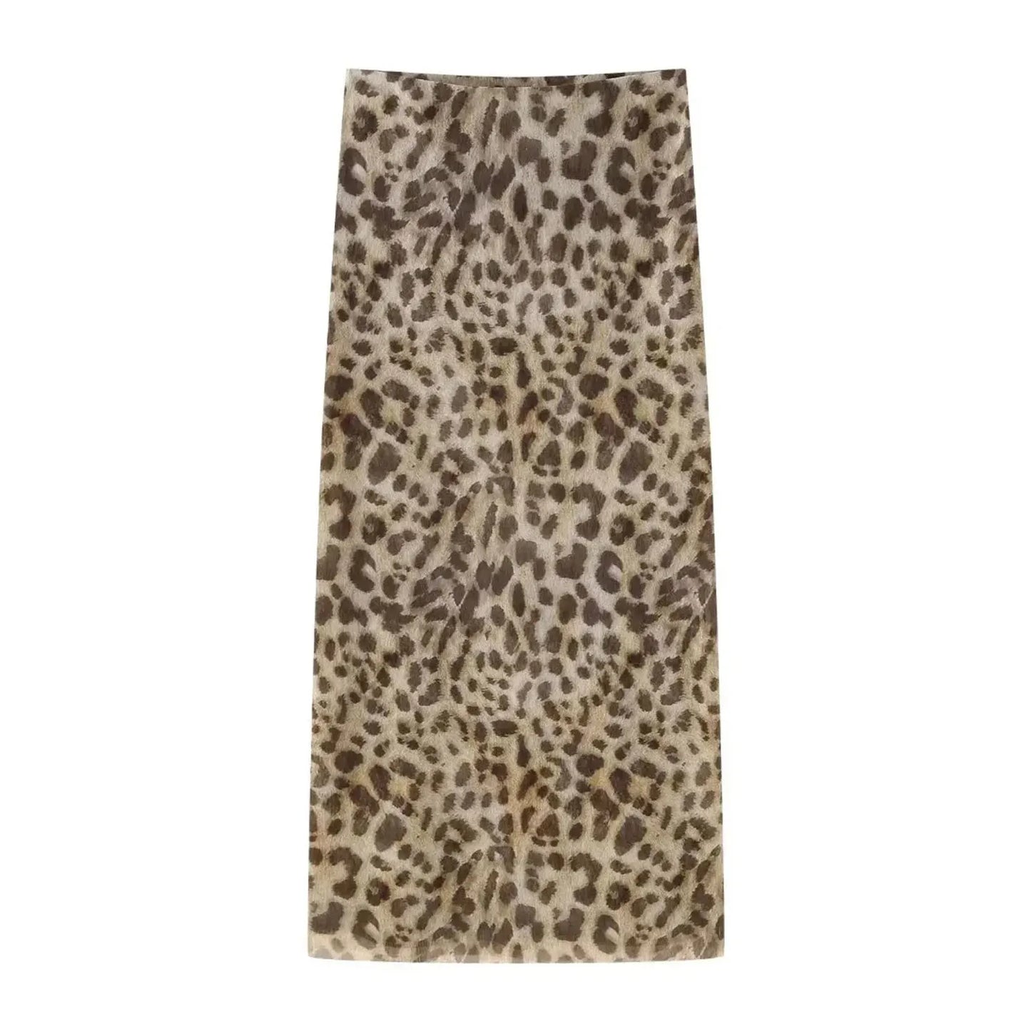 Leopard Print Midi Skirt Set