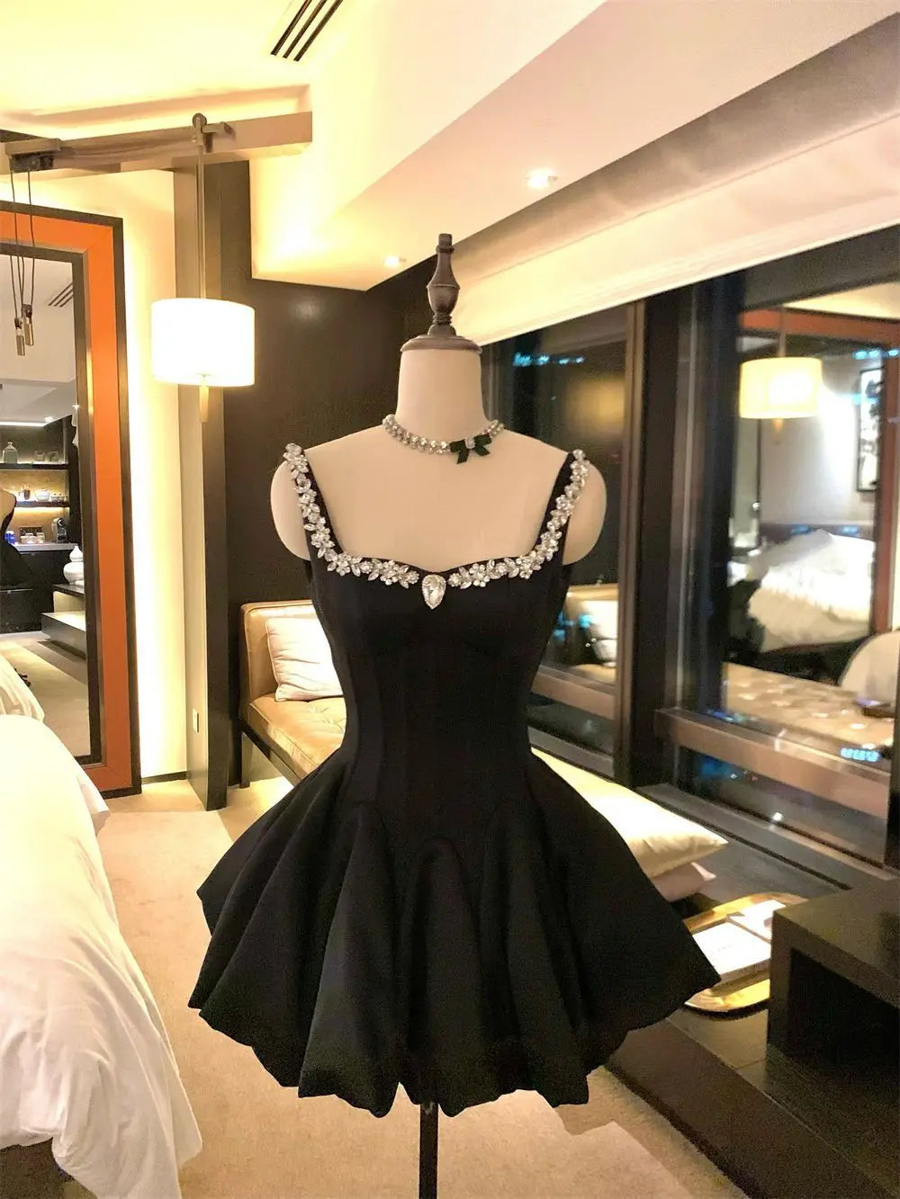 Luna Coquette Bow Mini Dress