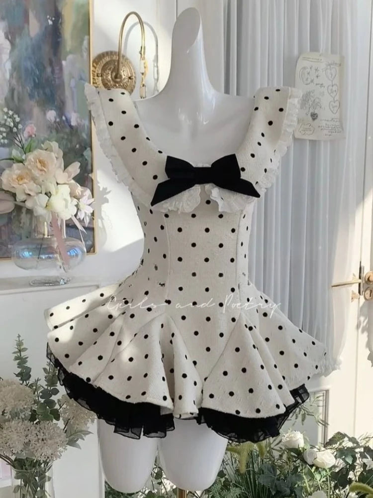 Luna Coquette Bow Mini Dress