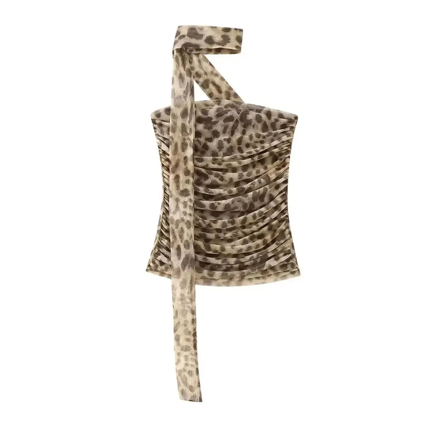 Leopard Print Midi Skirt Set